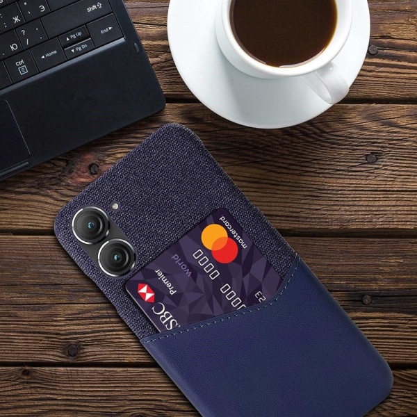 Bofink Asus Zenfone 9 skal med korthållare - Blå Blå