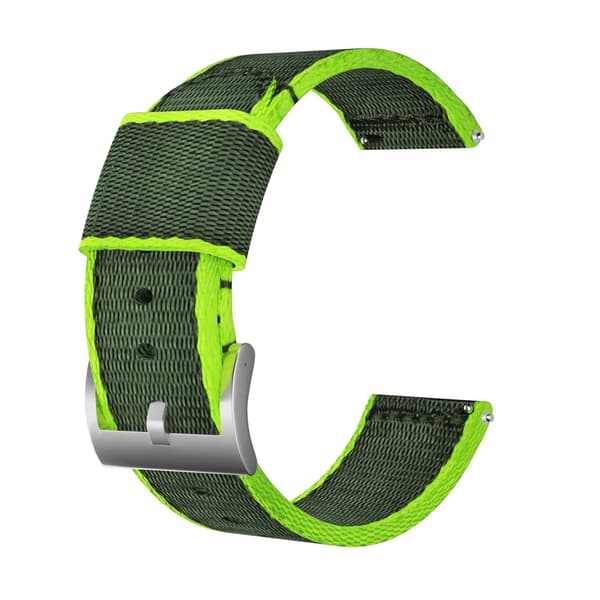 18mm Bofink® Luxury Nylon kellonhihna - Vihreä / Lime Green