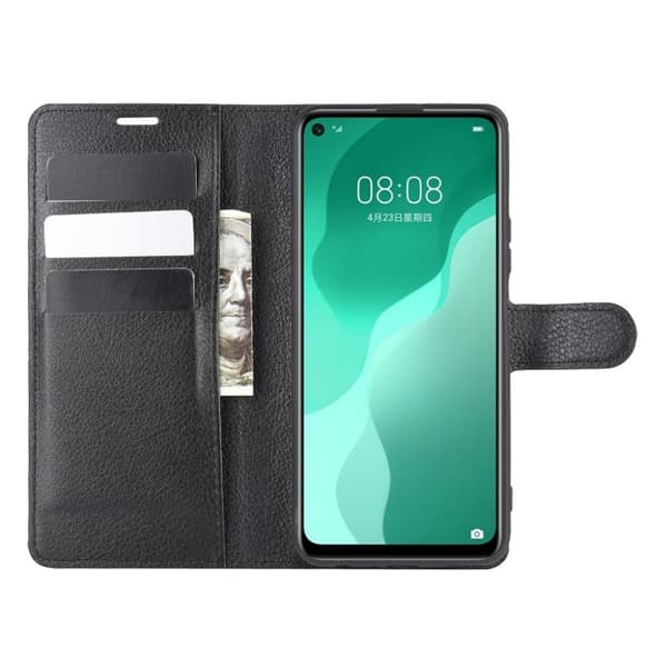 Classic Huawei P40 Lite 5G flip etui - Sort Black