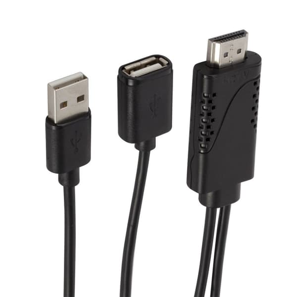 Universel 1080P USB hunstik til HDMI hanstik HDTV video adapter kable til Android og IOS smartphones og tablets Black