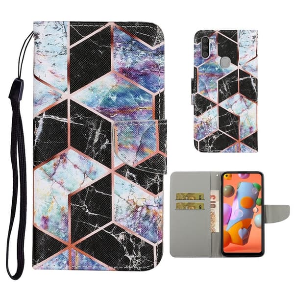 Wonderland Samsung Galaxy M11 / A11 Flip Etui - Sort Geometri Black