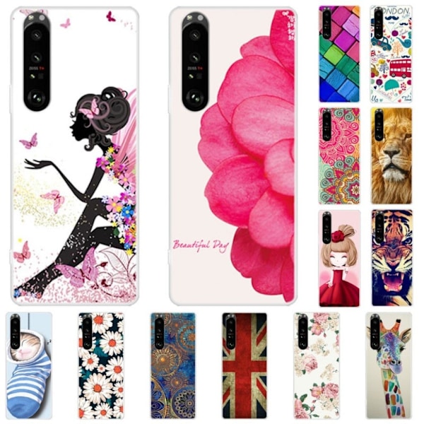 Deco Sony Xperia 1 III Etui - Udsøgt Blomst Multicolor