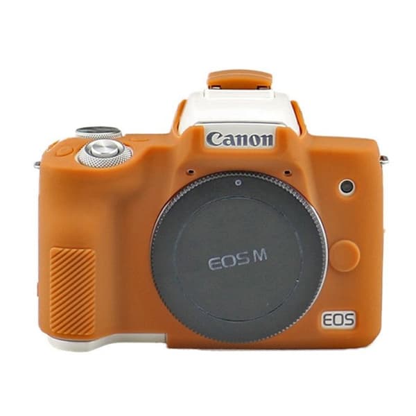 Canon EOS M50 kestävä silikonikotelo - Ruskea Brown