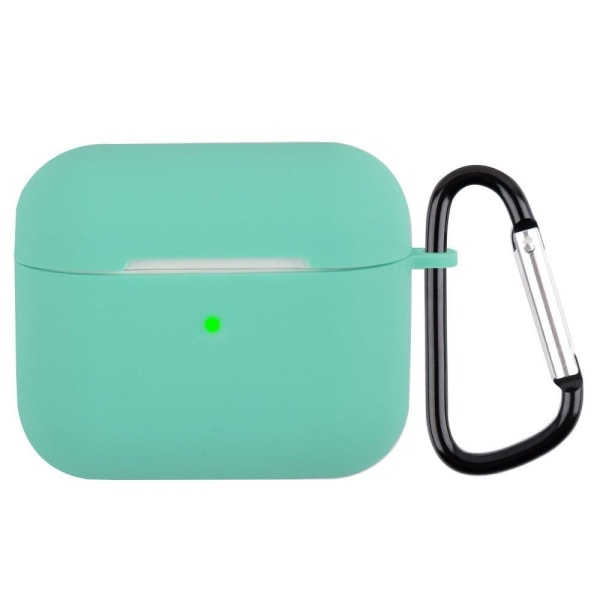 AirPods silicone case with carabiner - Cyan Green