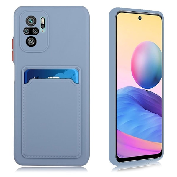Card Holder Deksel til Xiaomi Redmi Note 10 / Note 10s - Blå Blue