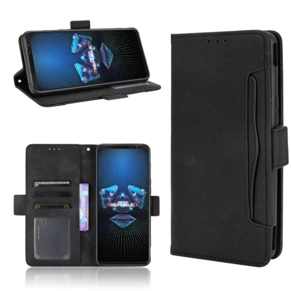 Modernt Asus ROG Phone 5 fodral med plånbok - Svart Svart