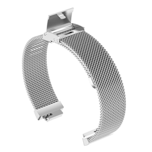 Fitbit Ace 2 / Inspire HR milanesisk urrem i rustfritt stål - Sølv / Størrelse: L Silver grey