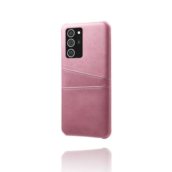 Dual Card Etui Samsung Galaxy Note 20 - Lyserød Pink