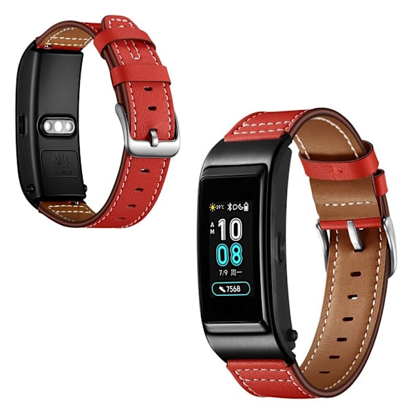 Huawei TalkBand B5 / B3 / B2 Active ægte læder Urrem - Rød Red