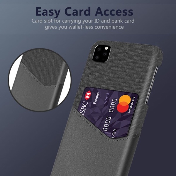 Bofink iPhone 11 Pro Max Card Kuoret - Harmaa Silver grey