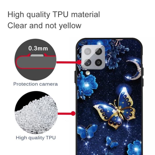 Imagine Samsung Galaxy A42 5G kotelot - Perhoset Blue