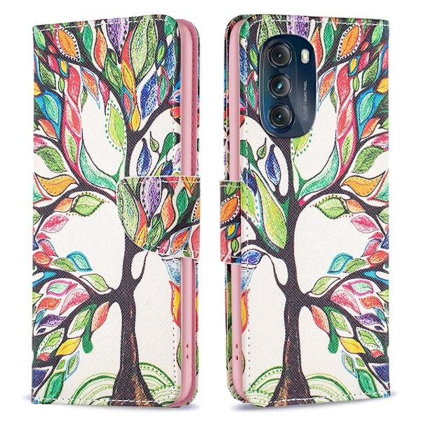 Wonderland Motorola Moto G (2023) Läppäkotelo - Life Puu Multicolor