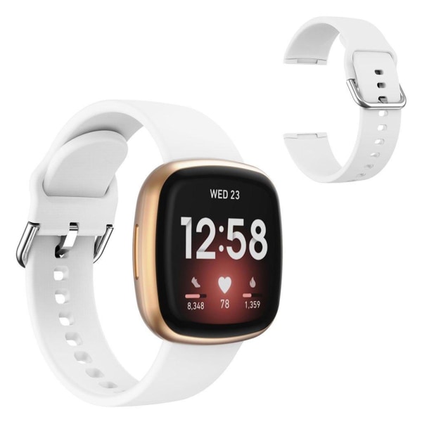 Fitbit Versa 3 simple silikon klockarmband - vit Vit