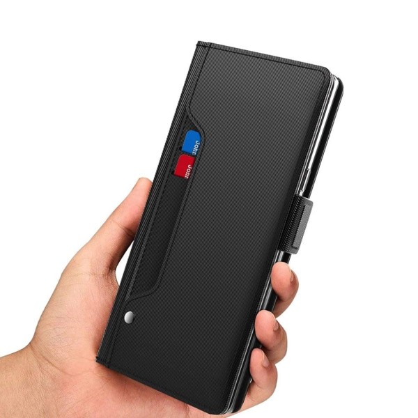 iPhone 13 Mini etui med makeup-spejl i smart design - Sort Black