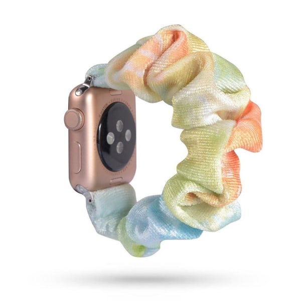 Apple Watch Series 5 40mm mönster trasa klockarmband - blå / grö multifärg