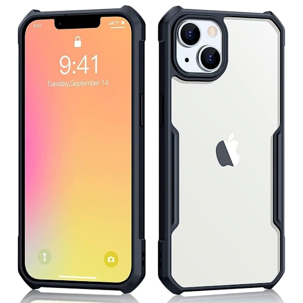 XUNDD iPhone 13 6,1 tommer Ridsefast anti-fald Præcise udskæringer Blødt telefon cover Akryl og fleksibel airbag Faldsikkert etui - Sort Black
