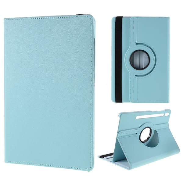 Rött 360-graders roterande stativ tabletfodral för Samsung Galaxy Tab S9 Plus / S8 Plus läderfodral Blå