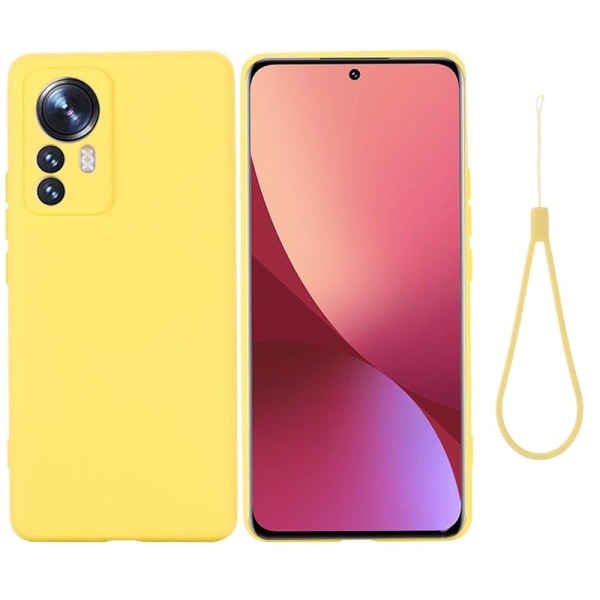Matt Xiaomi 12S Pro / Xiaomi 12 Pro skal av flytande silikon - Gul Gul