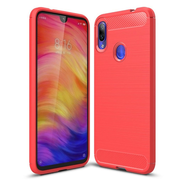 Carbon Flex Xiaomi Redmi Note 7 cover - Rød Red