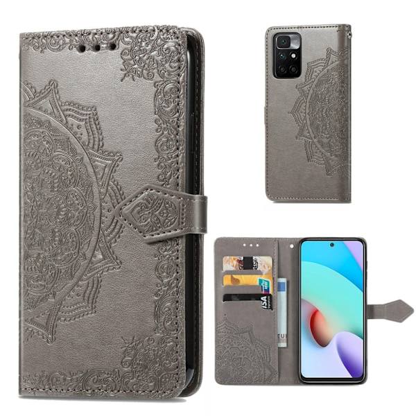 Mandala Xiaomi Redmi 10 Läppäkotelo - Harmaa Silver grey