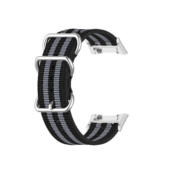 Oppo Watch Free nylon urrem - Sort / Grå Black
