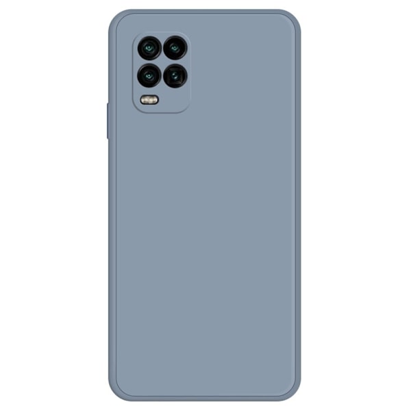 Skråt anti-drop gummibelagt cover til Xiaomi Mi 10 Lite 5G - Grå Blå Blue