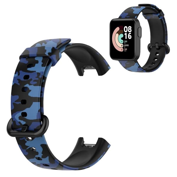 Xiaomi Mi Watch Lite / Redmi Watch pattern silicone watch band - Camouflage Blue Blå