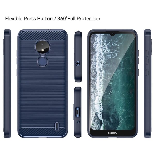 Carbon Flex Nokia C21 cover - Blå Blue