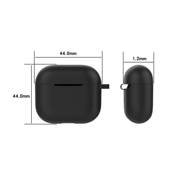 AirPods Pro yksinkertainen silikonikotelo - Musta Black