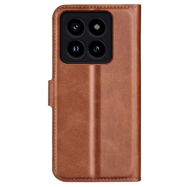Plånboksfodral av hållbart konstläder till Xiaomi 14 Pro - Brun Brun