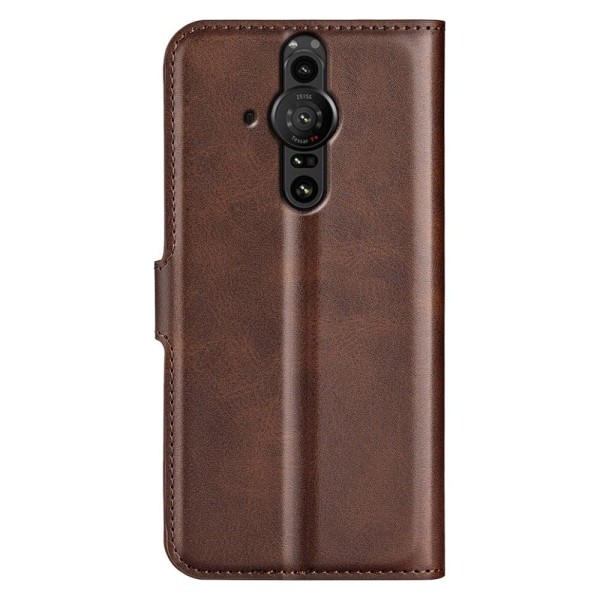 Sony Xperia Pro-I nahkainen lompakokkotelo - Ruskea Brown