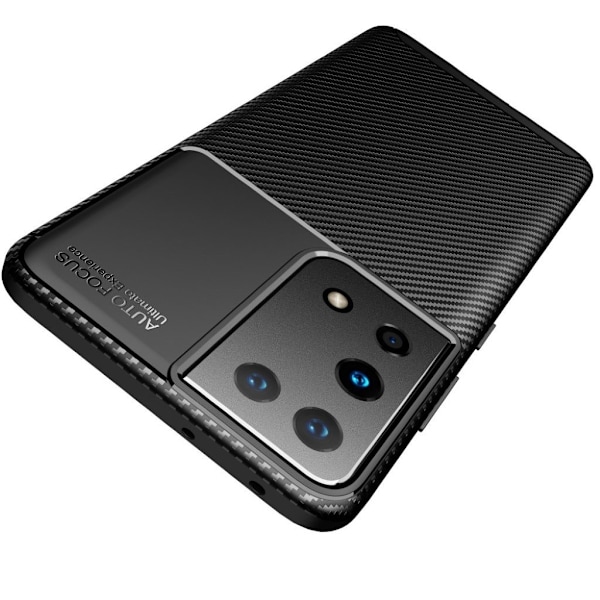Carbon Shield Samsung Galaxy S21 Ultra 5G kotelot - Musta Black