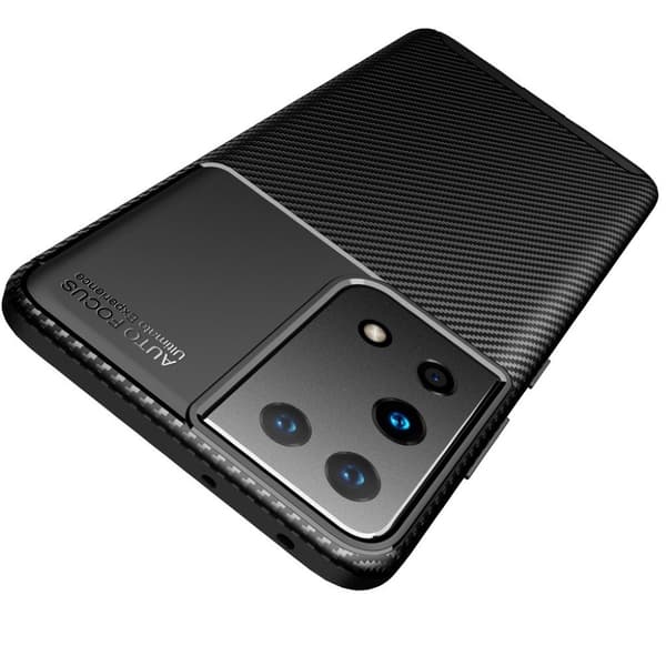 Carbon Shield Samsung Galaxy S21 Ultra Etui - Svart Black