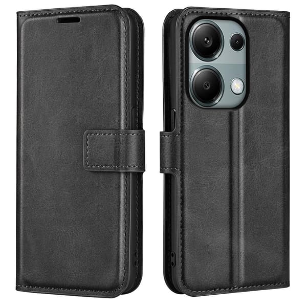 Xiaomi Redmi Note 13 Pro 4G læderetui med pung - Sort Black
