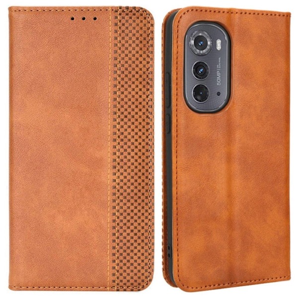 Bofink Vintage Motorola Moto Edge 2022 Læder Etui - Brun Brown