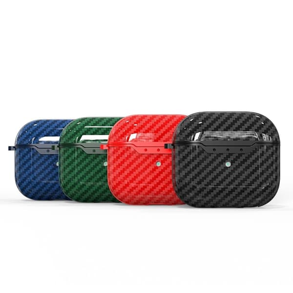 AirPods 3 kolfiberfodral med karbinhake - Svart Svart