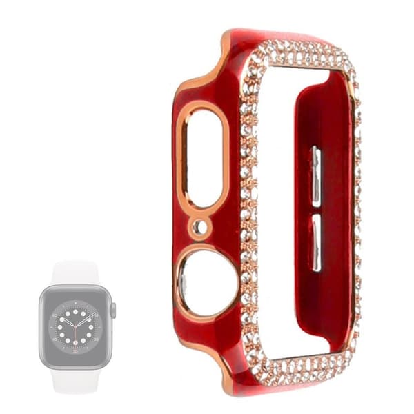 Apple Watch 40mm kaksivärinen strassikuori - Punainen / Punainen Red