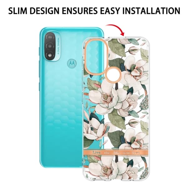 Supertunt och hållbart mjukfodral för Motorola Moto E30 / E20 / E40 - Grön Gardenia Grön