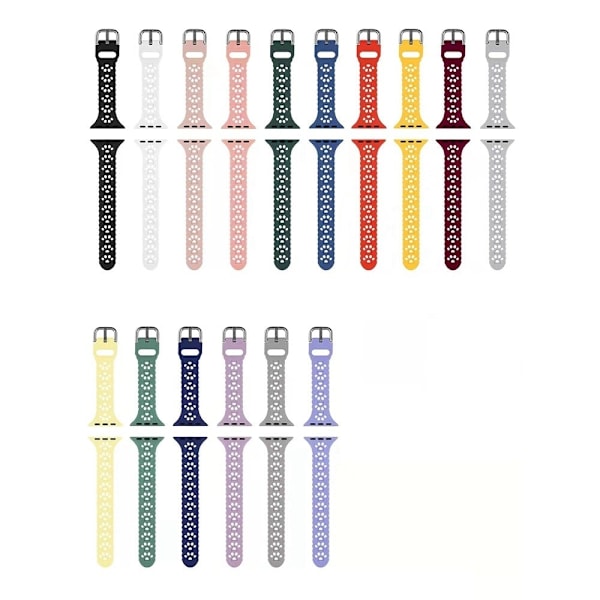 Apple Watch (41mm) söpö kissatassu-tyylinen silikoninen ranneke - Oliivinvihreä Green