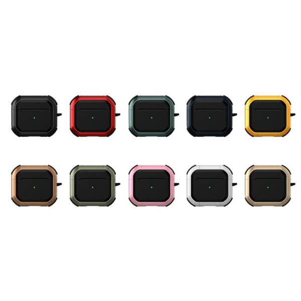 AirPods Pro 2 dual color protective case with buckle - Gold Guld