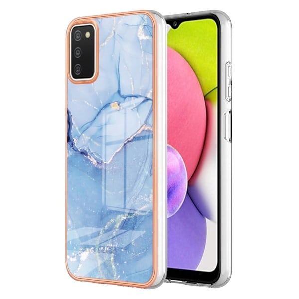 Marble Samsung Galaxy A03s Etui - Blå Blue
