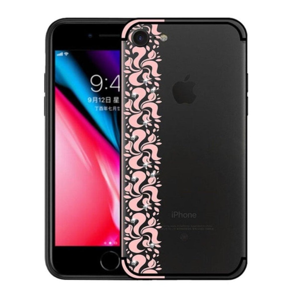 NXE iPhone 7 ja 8 kukkakuvioitu suojakuori - Pinkki Pink