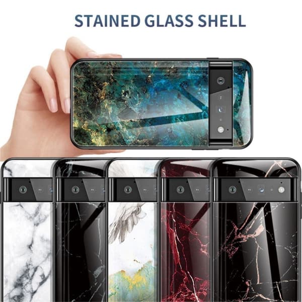 Fantasy Marble Google Pixel 6 Pro cover - Flyvende Due-Marmor Multicolor