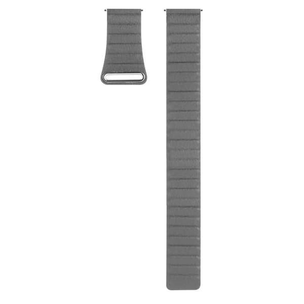 20mm Universal aitoa nahkaa kellon hihna - Harmaa Silver grey