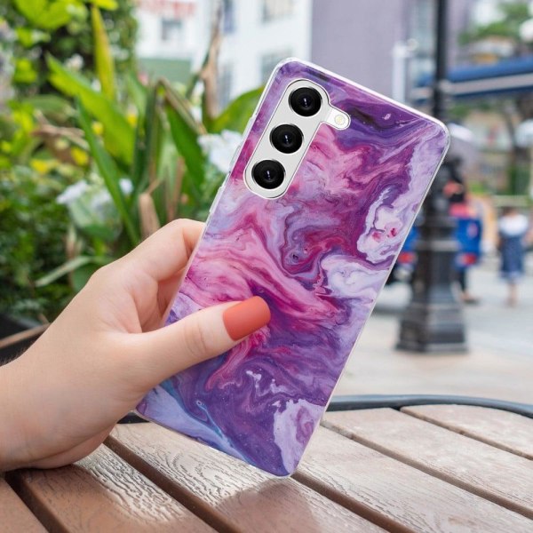 Marmormotiv Samsung Galaxy S23 Plus skal - Lila Lila