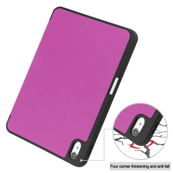 Tri-fold läderfodral för iPad 10.9 (2022) - Lila Lila