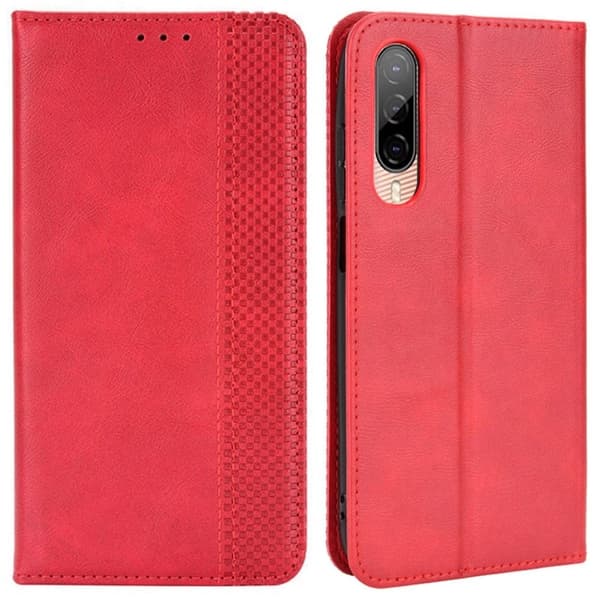 Bofink Vintage HTC Desire 22 Pro Læretui - Rød Red