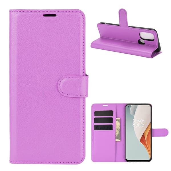 Classic OnePlus Nord N100 flip etui - lilla Purple