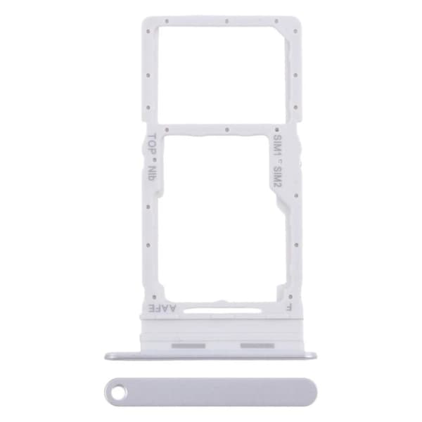 Samsung Galaxy A16 4G A165 OEM Dual SIM Card and SD Card Tray Holder Replacement Part (Without Logo) - Silver Silver grey