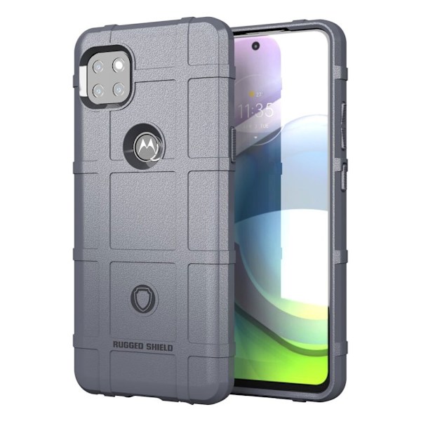 Rugged Shield Motorola Moto G 5G kotelot - Harmaa Silver grey